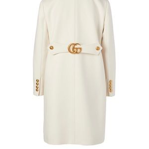 NWT Gucci coat w/ GG Mormont martingale 100% wool